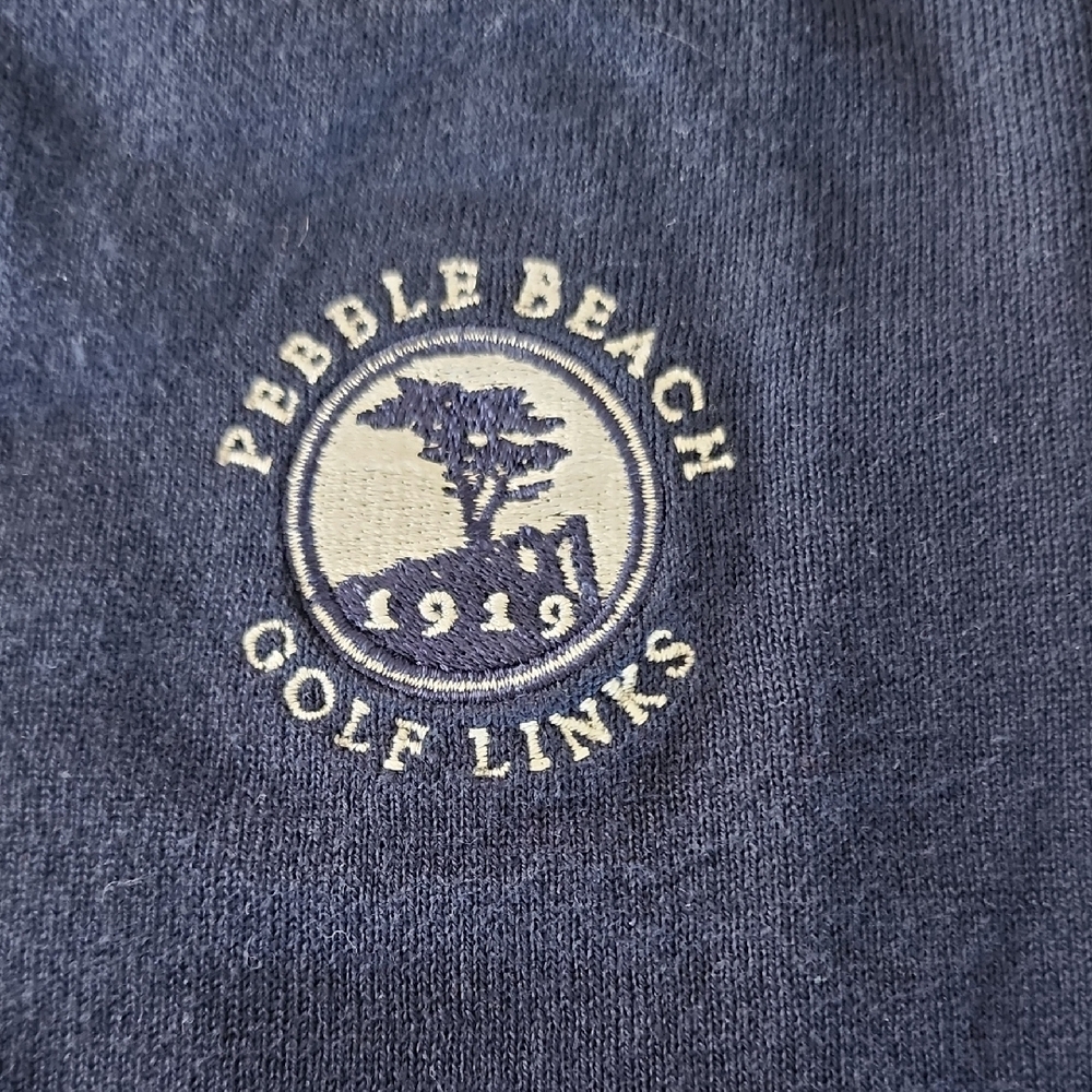 Polo Ralph Lauren Golf Pebble Beach Navy Blue V-Neck Sweater - Picture 3 of 10